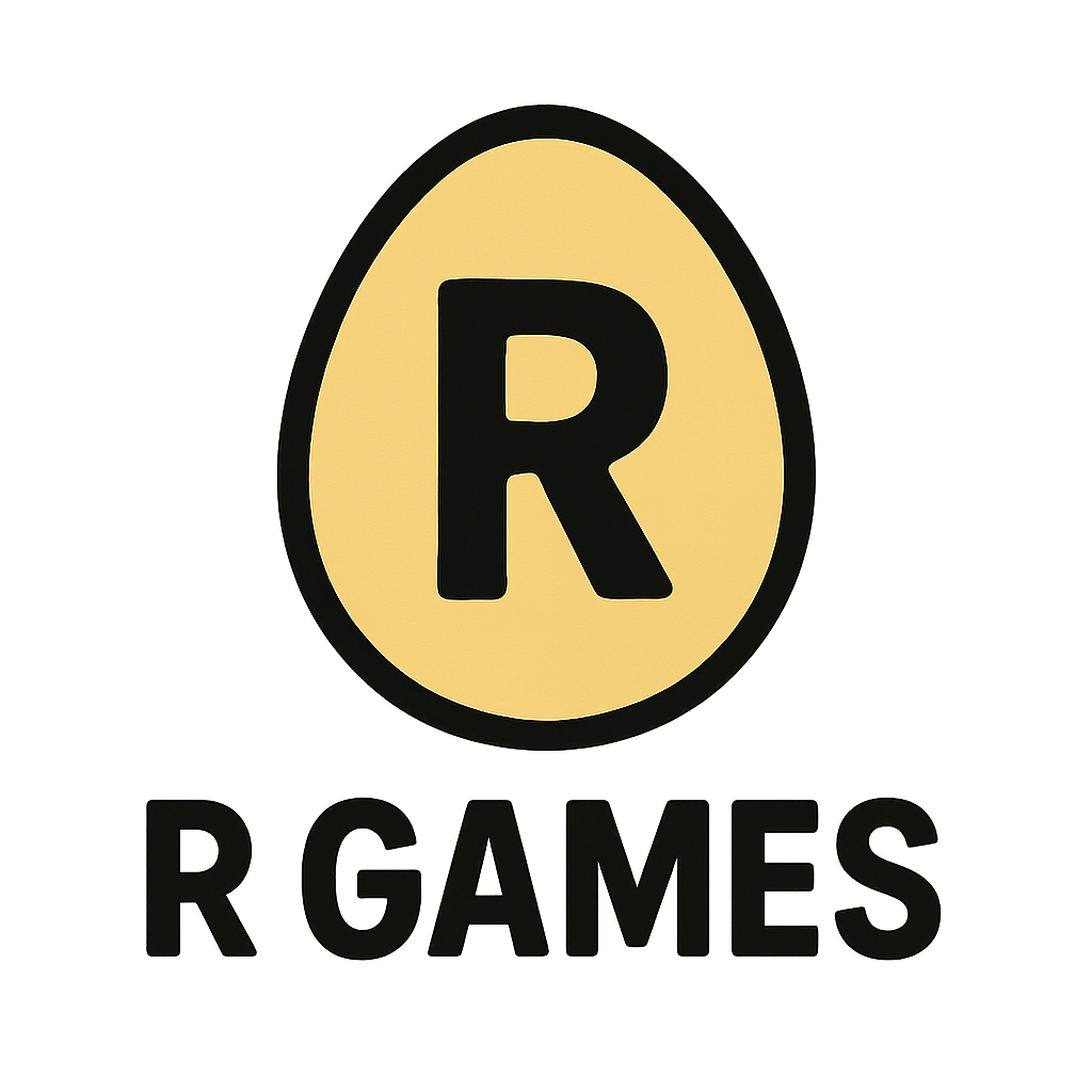 R GAMES egg logo